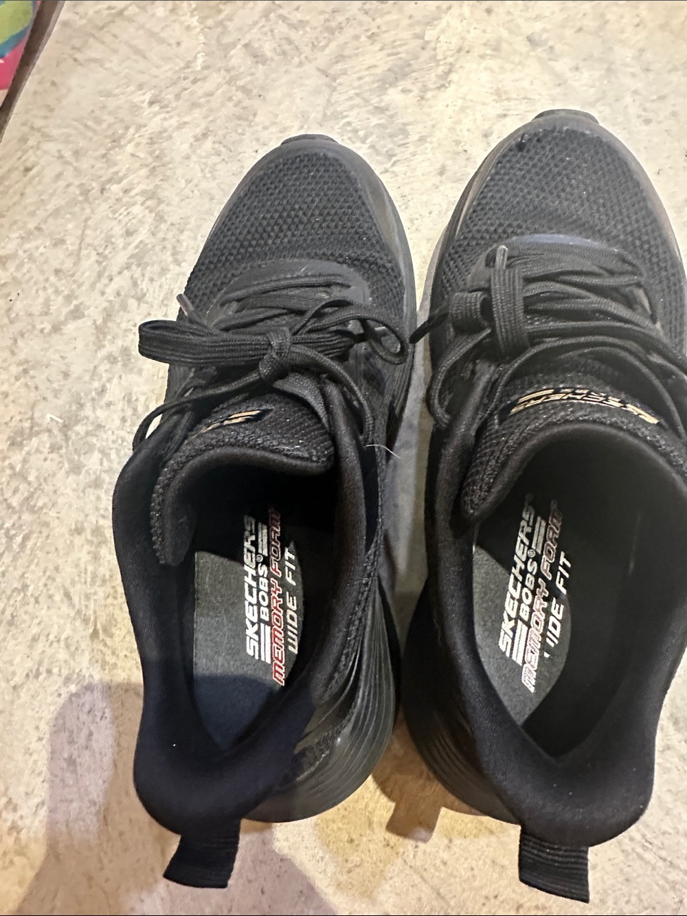 Skechers Women's Black Athletic Sneakers - Wide Fit